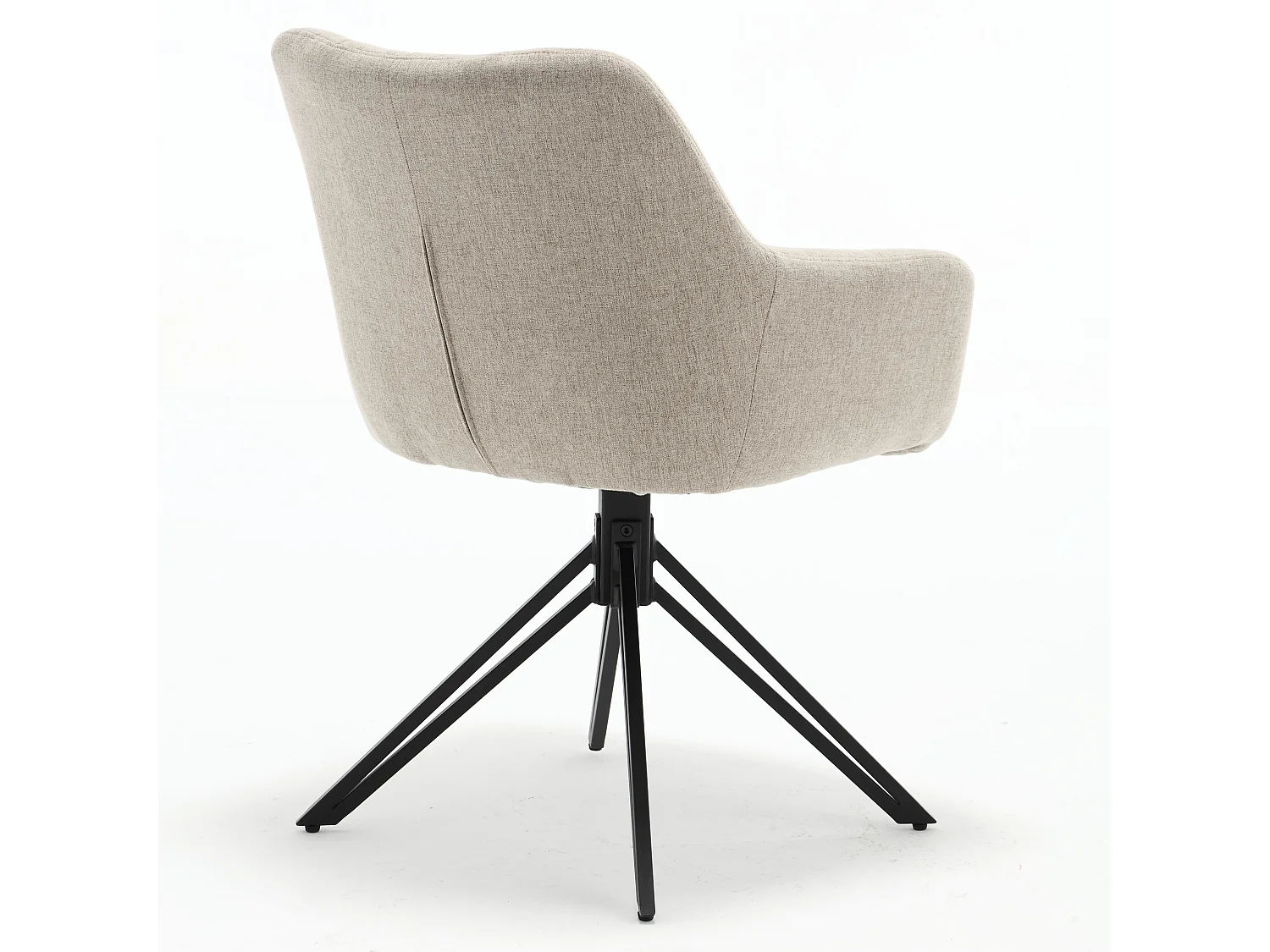 Eetkamerstoel set van 2 - stof & metaal - beige - LONDO