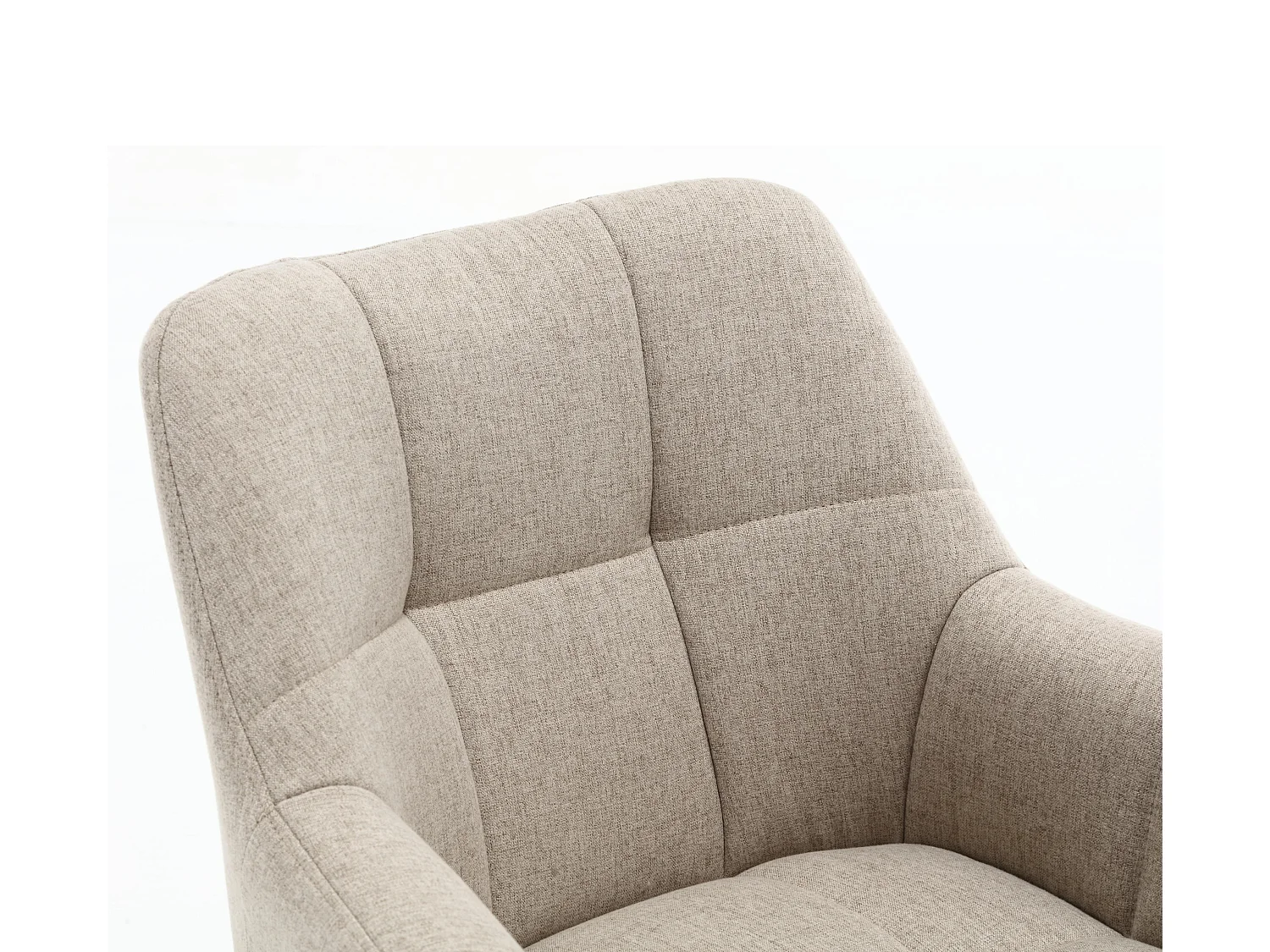 Eetkamerstoel set van 2 - stof & metaal - beige - LONDO