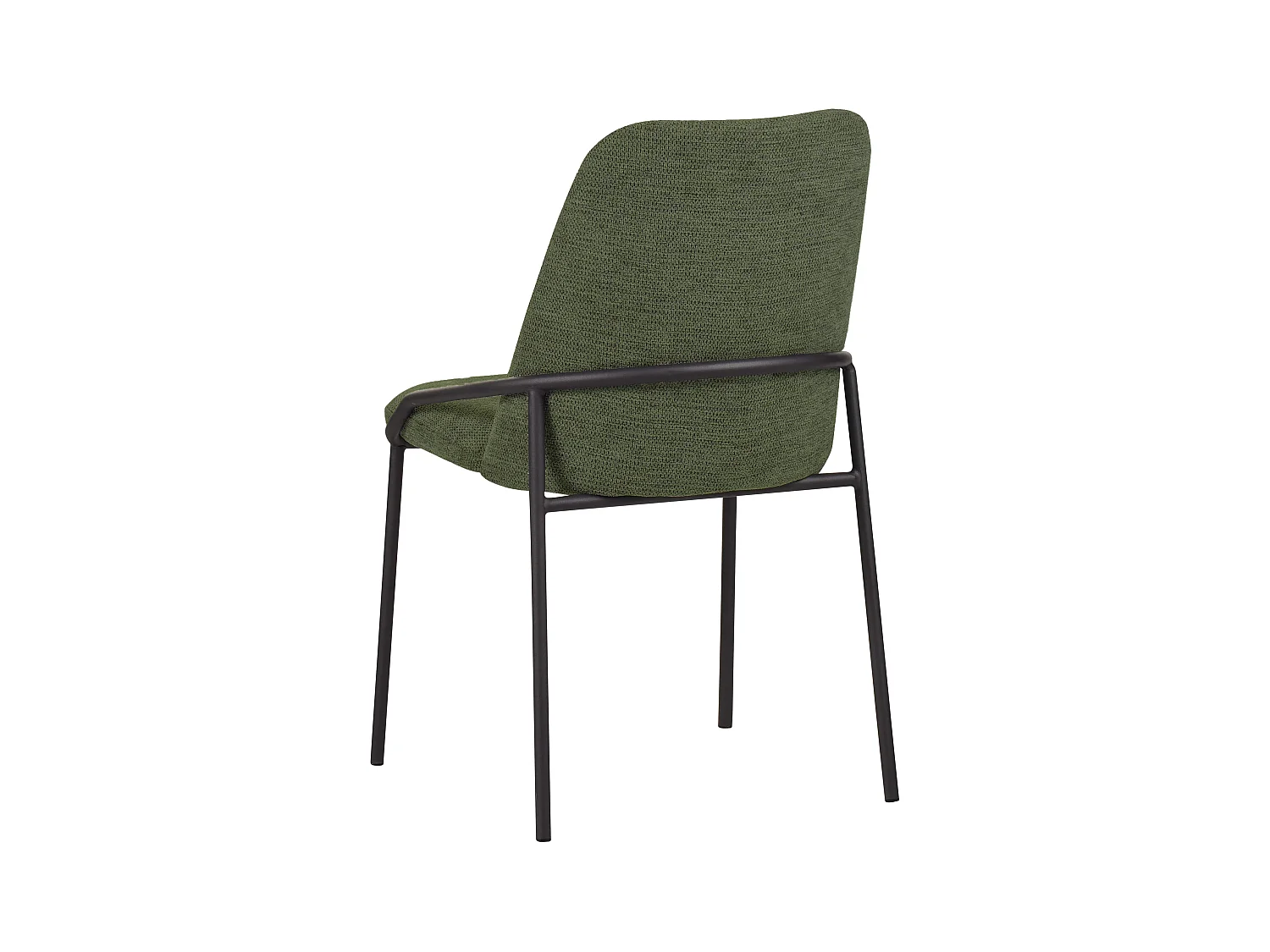 Lot de 2 chaises de salle à manger - tissu et métal - vert - LOW