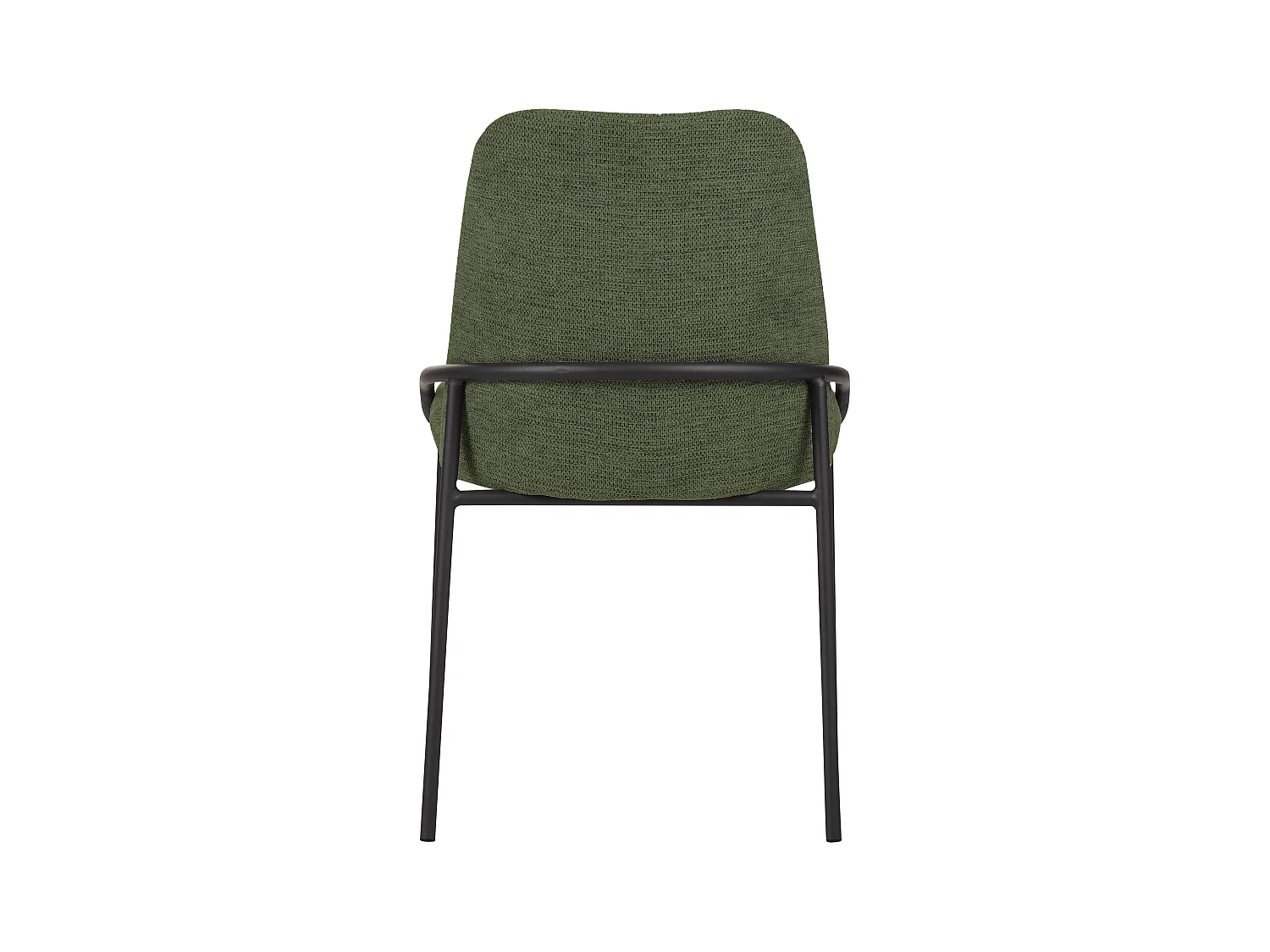 Lot de 2 chaises de salle à manger - tissu et métal - vert - LOW