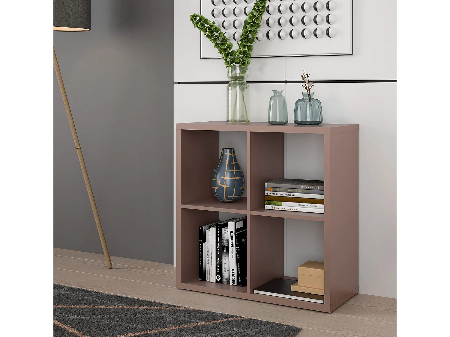 Półka - płyta wiórowa - terakota - MAURO 221