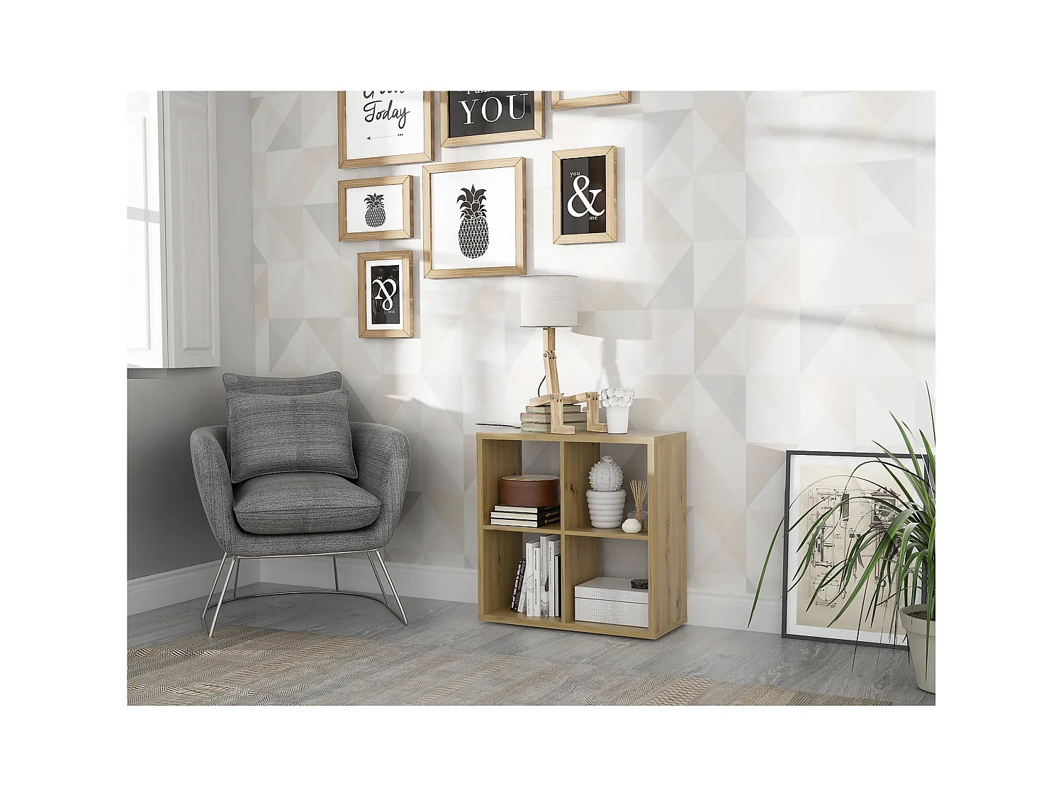 Étagère - aggloméré - chêne - MAURO 221