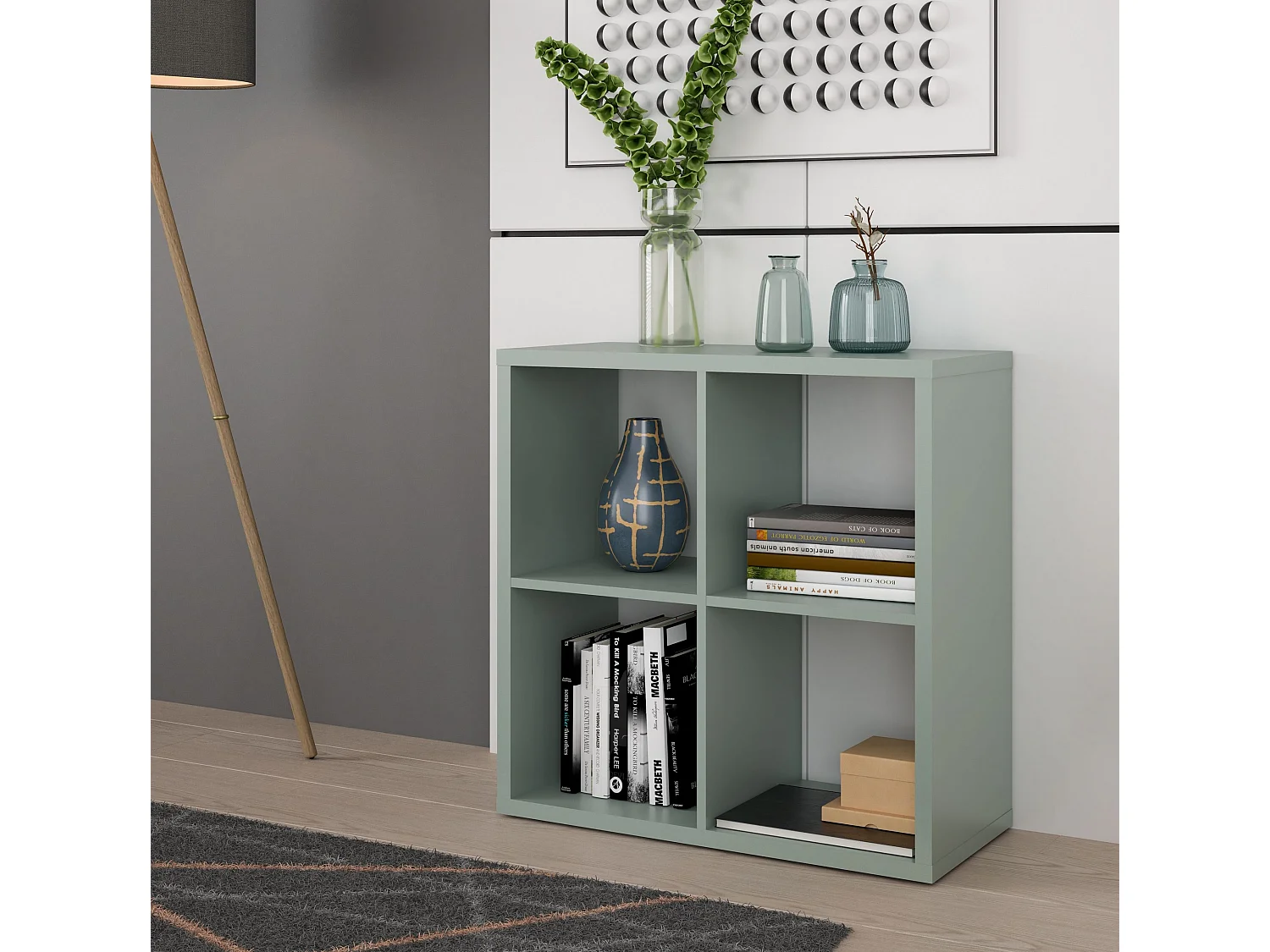 Półka - płyta wiórowa - zielona - MAURO 221