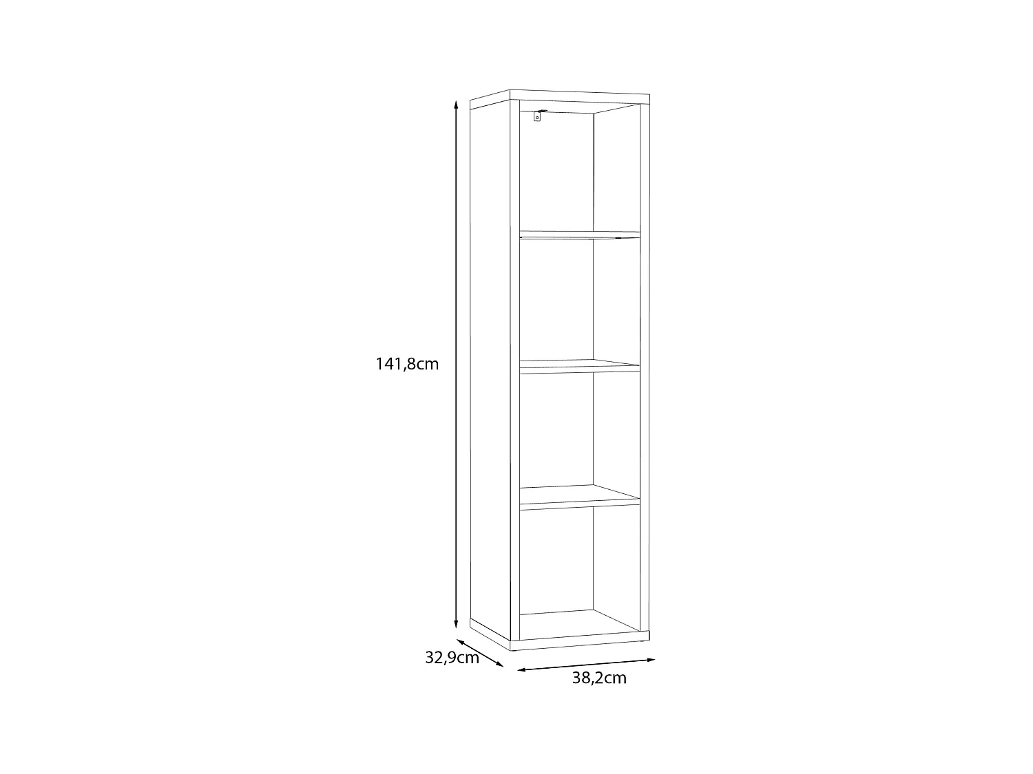 Étagère - aggloméré - blanc - MAURO 411