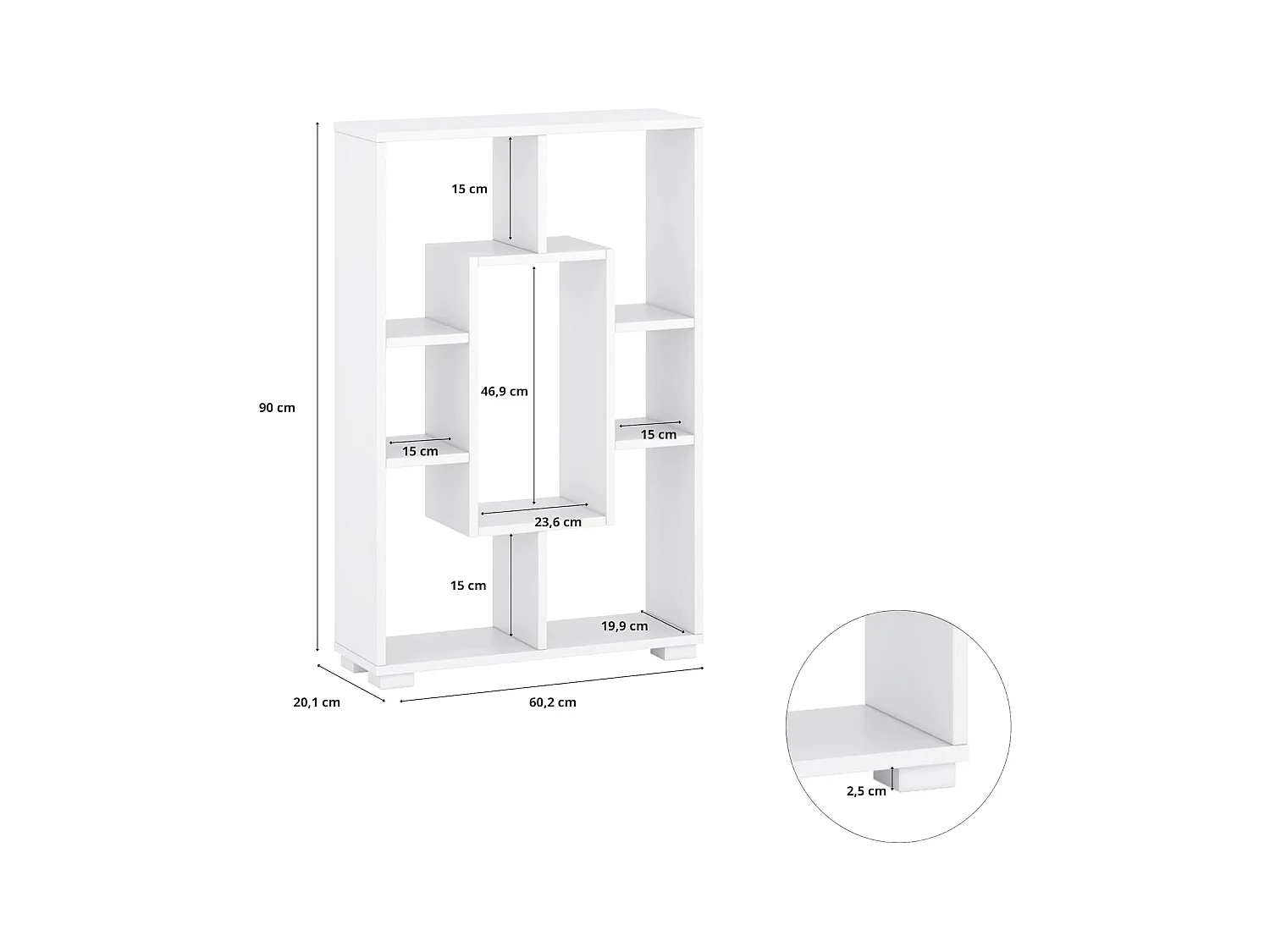 Regal - Spanplatte - weiß - PERSEUS