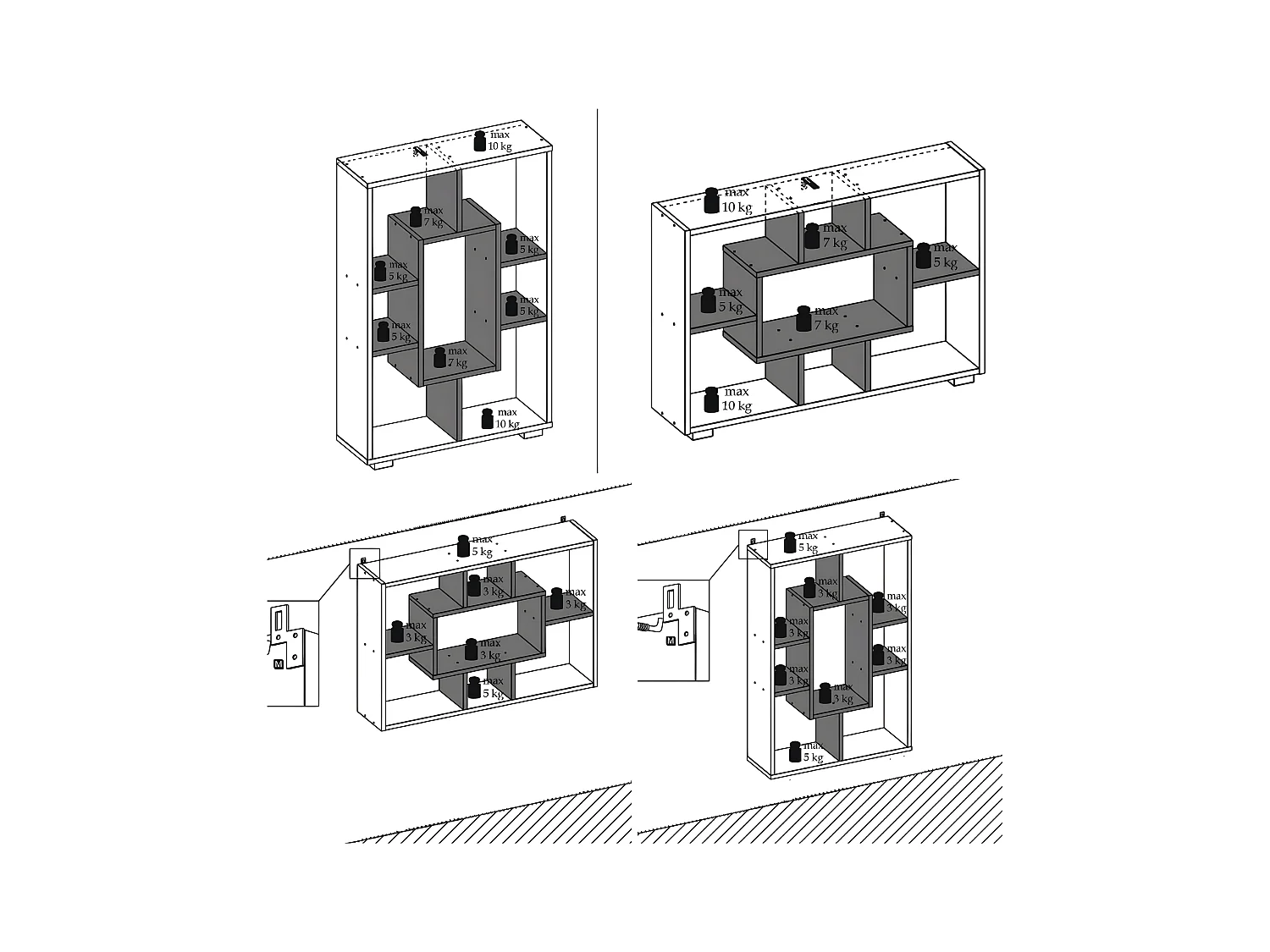 Regal - Spanplatte - weiß - PERSEUS