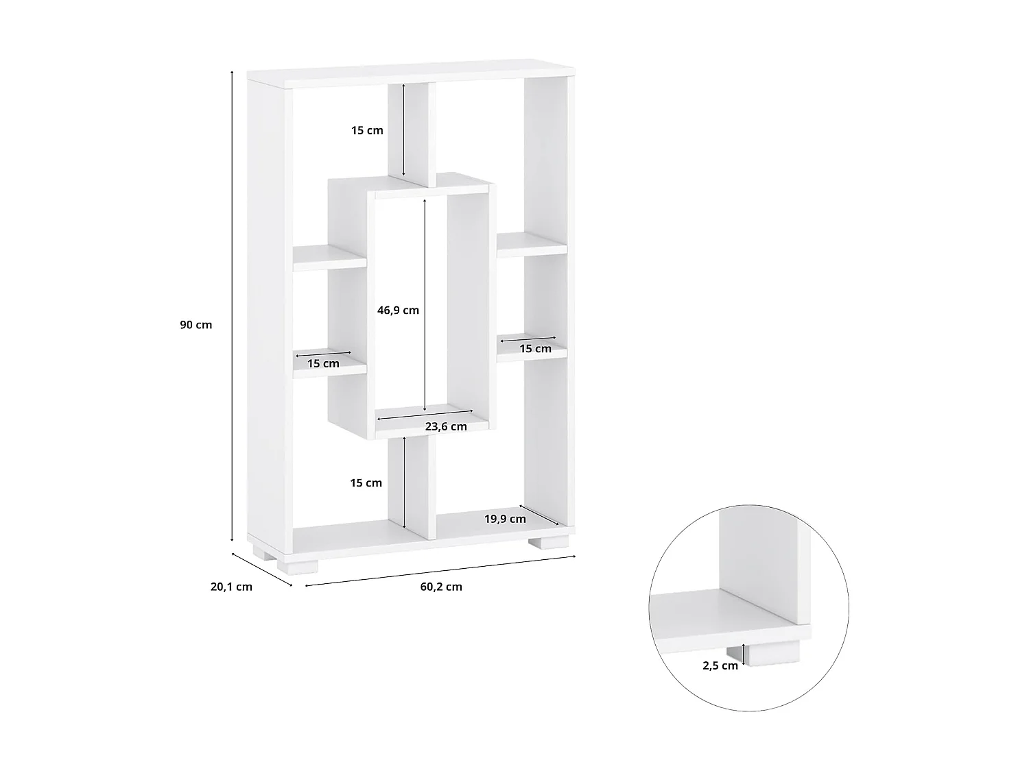 Planchet - spaanplaat - wit - PERSEUS