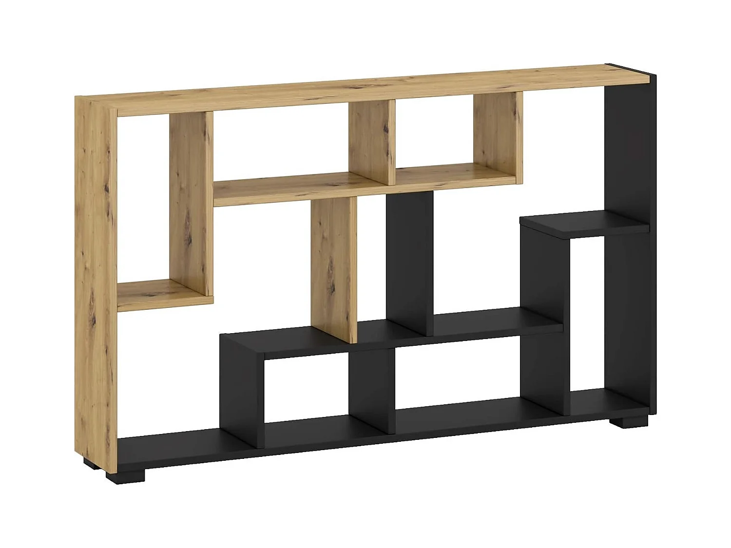 Estante - aglomerado - carvalho + preto - PERESA