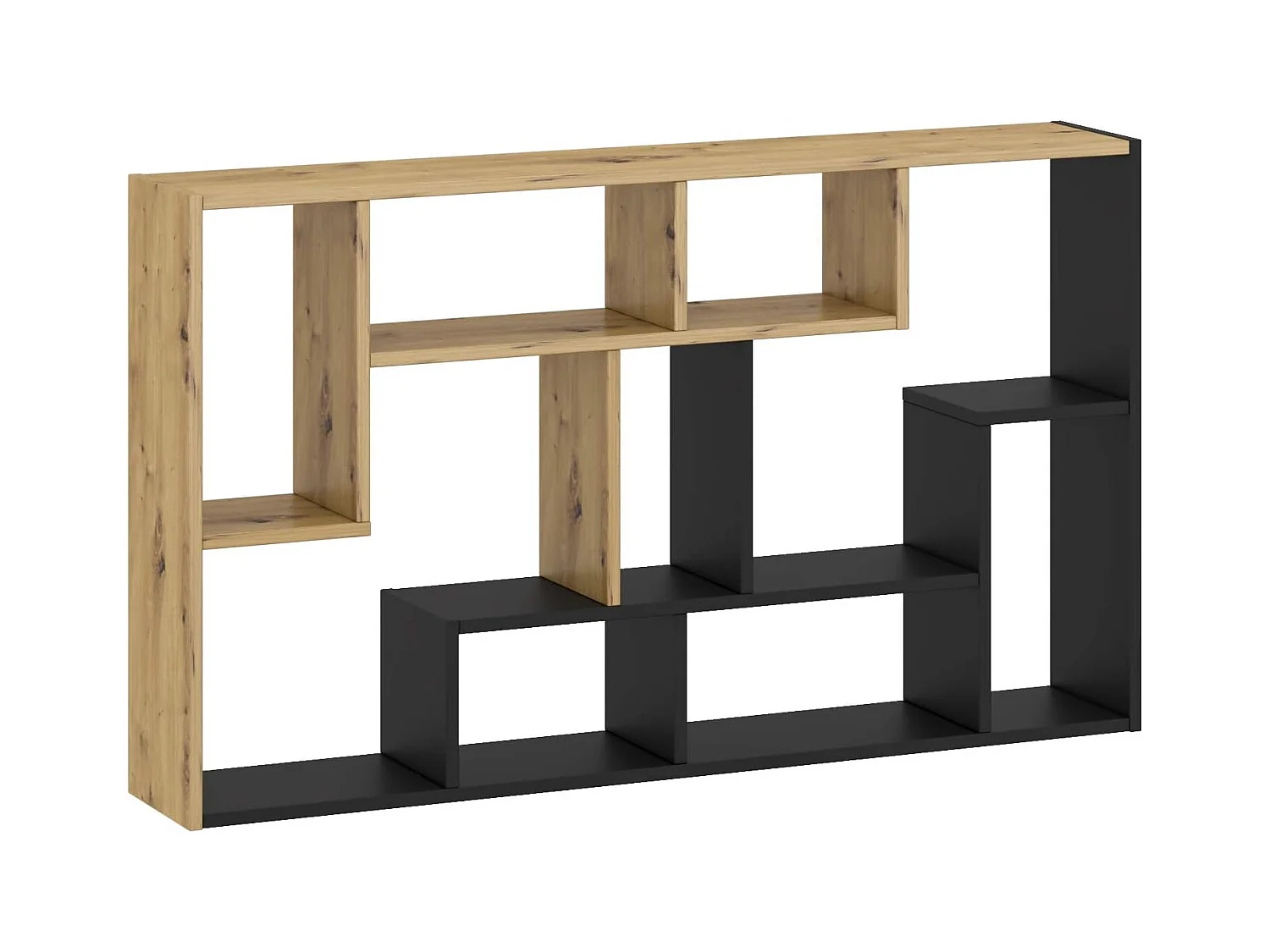 Estante - aglomerado - carvalho + preto - PERESA