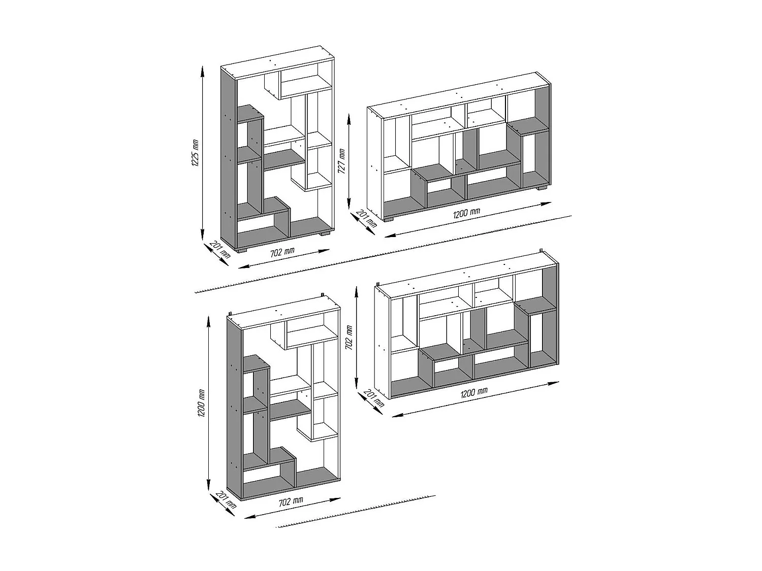 Półka - płyta wiórowa - biała - PERESA