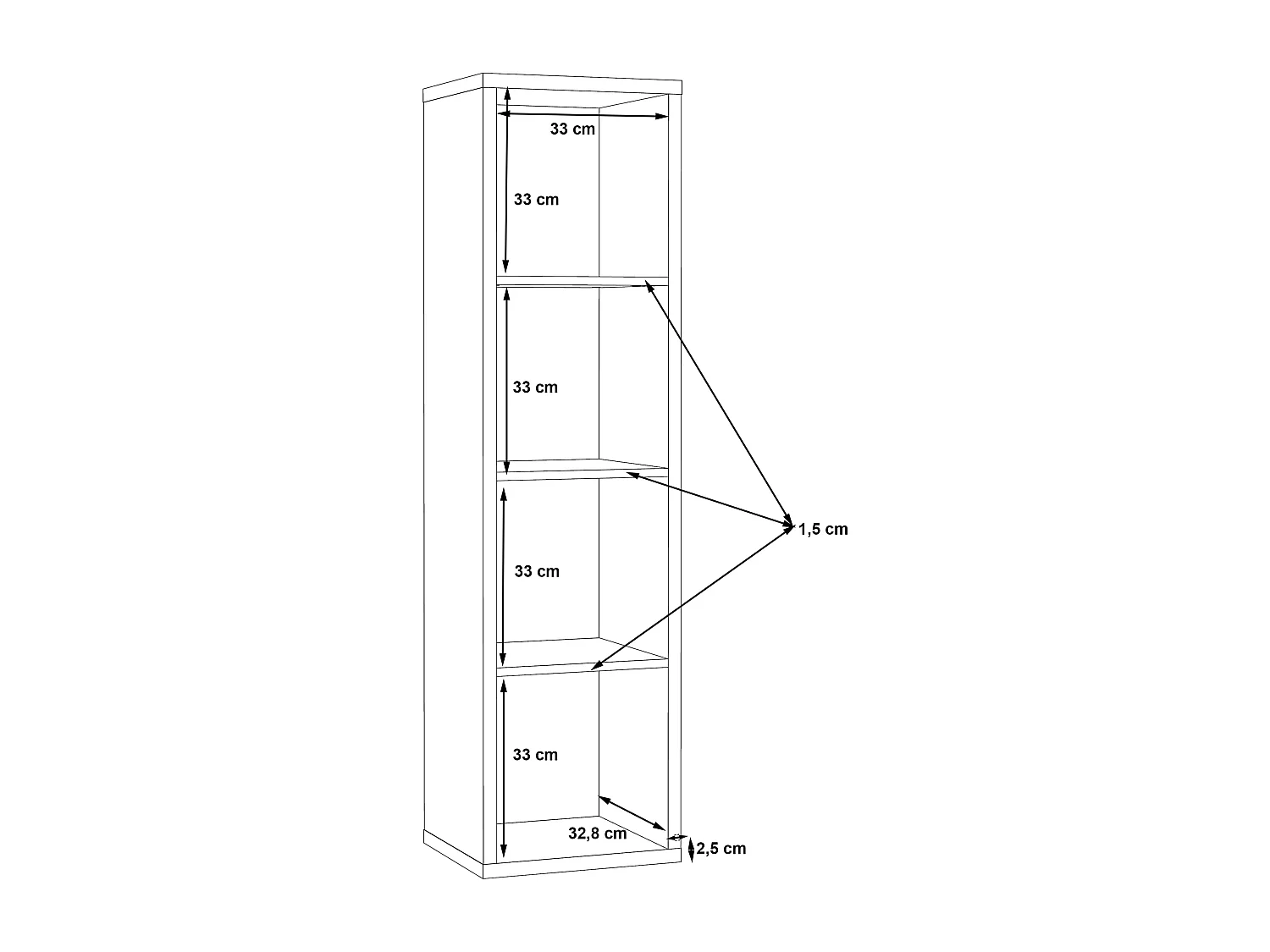 Regal - Spanplatte - terakotta - MAURO 411