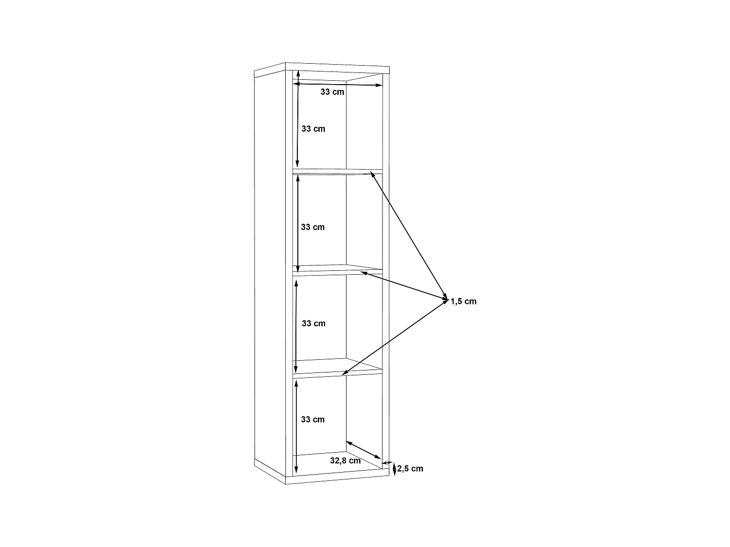 Étagère - aggloméré - chêne - MAURO 411