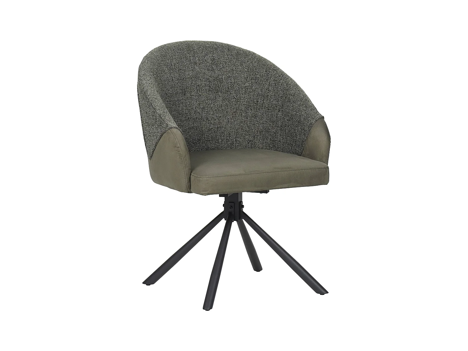 Eetkamerstoel set van 2 - stof en metaal - groen - LAZAR