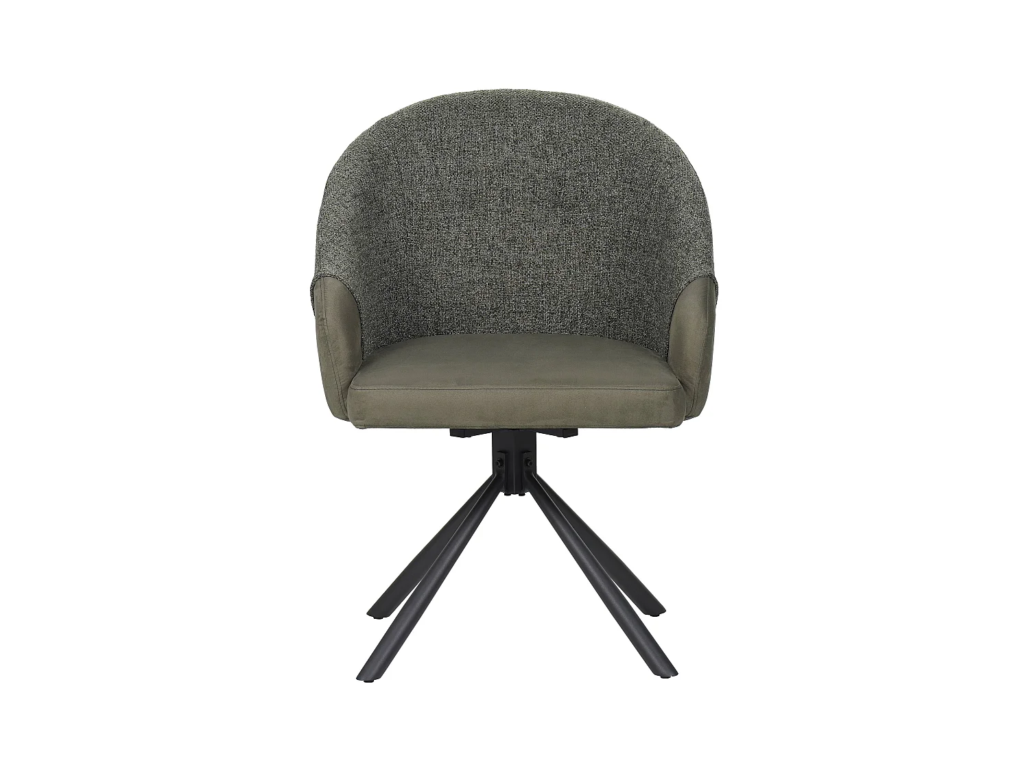 Eetkamerstoel set van 2 - stof en metaal - groen - LAZAR