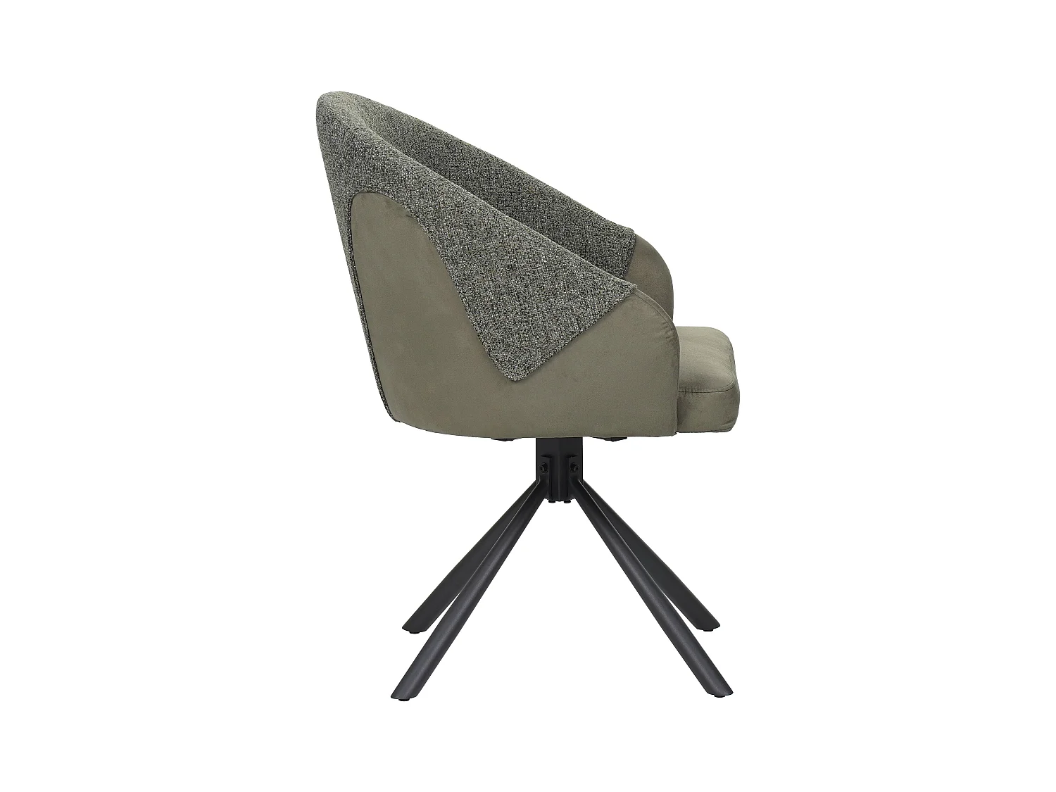 Eetkamerstoel set van 2 - stof en metaal - groen - LAZAR