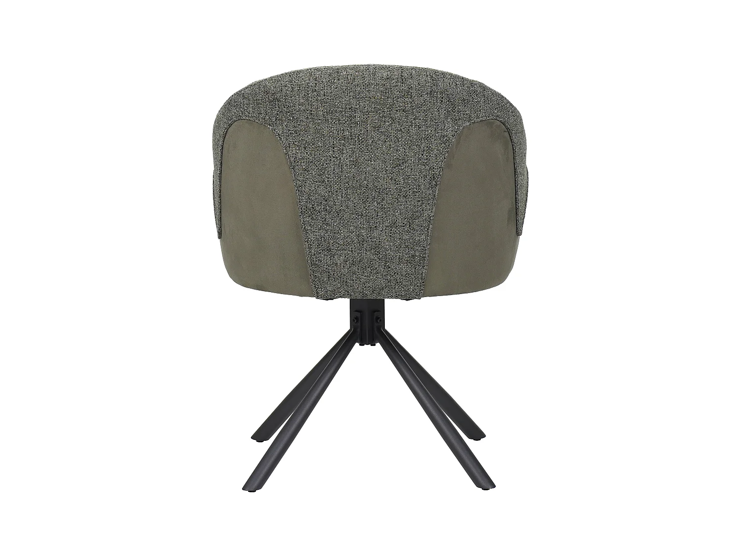 Eetkamerstoel set van 2 - stof en metaal - groen - LAZAR