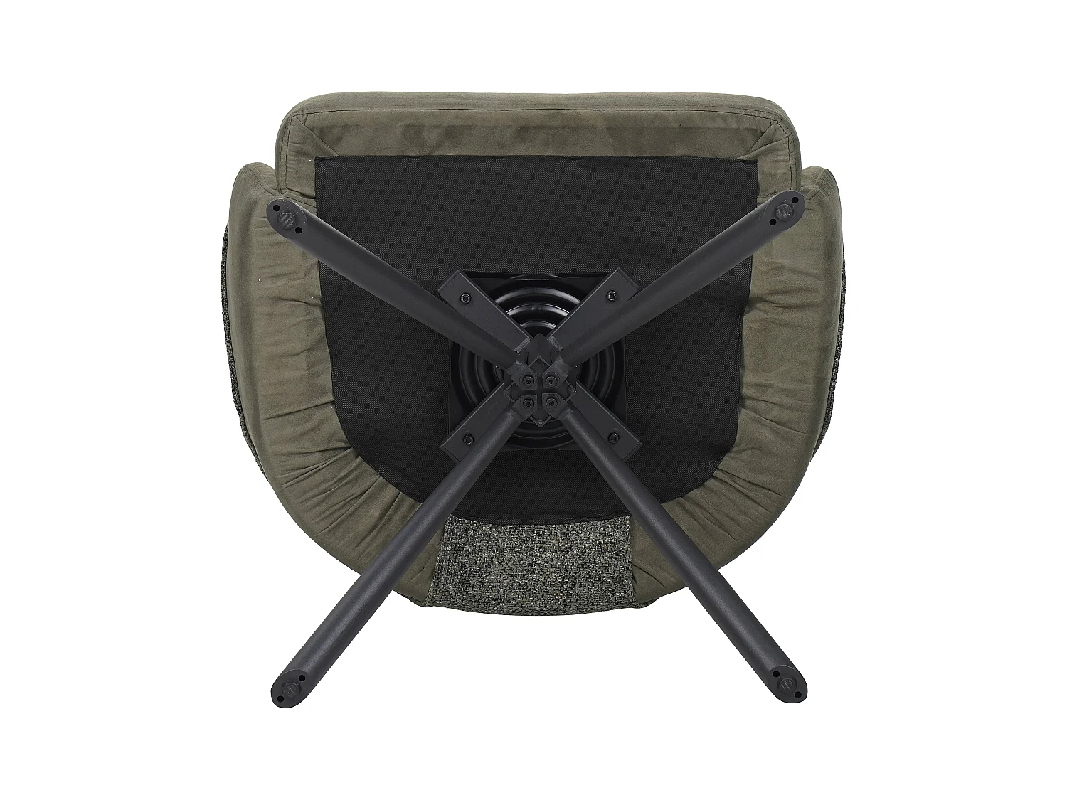 Eetkamerstoel set van 2 - stof en metaal - groen - LAZAR