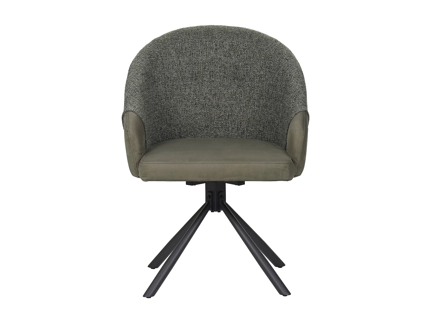 Lot de 2 chaises de salle à manger - tissu et métal - vert - LAZAR