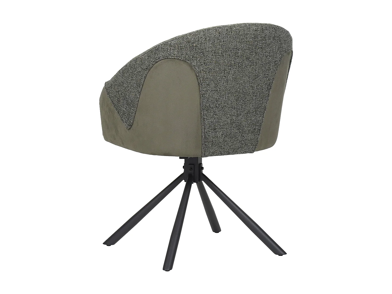 Lot de 2 chaises de salle à manger - tissu et métal - vert - LAZAR