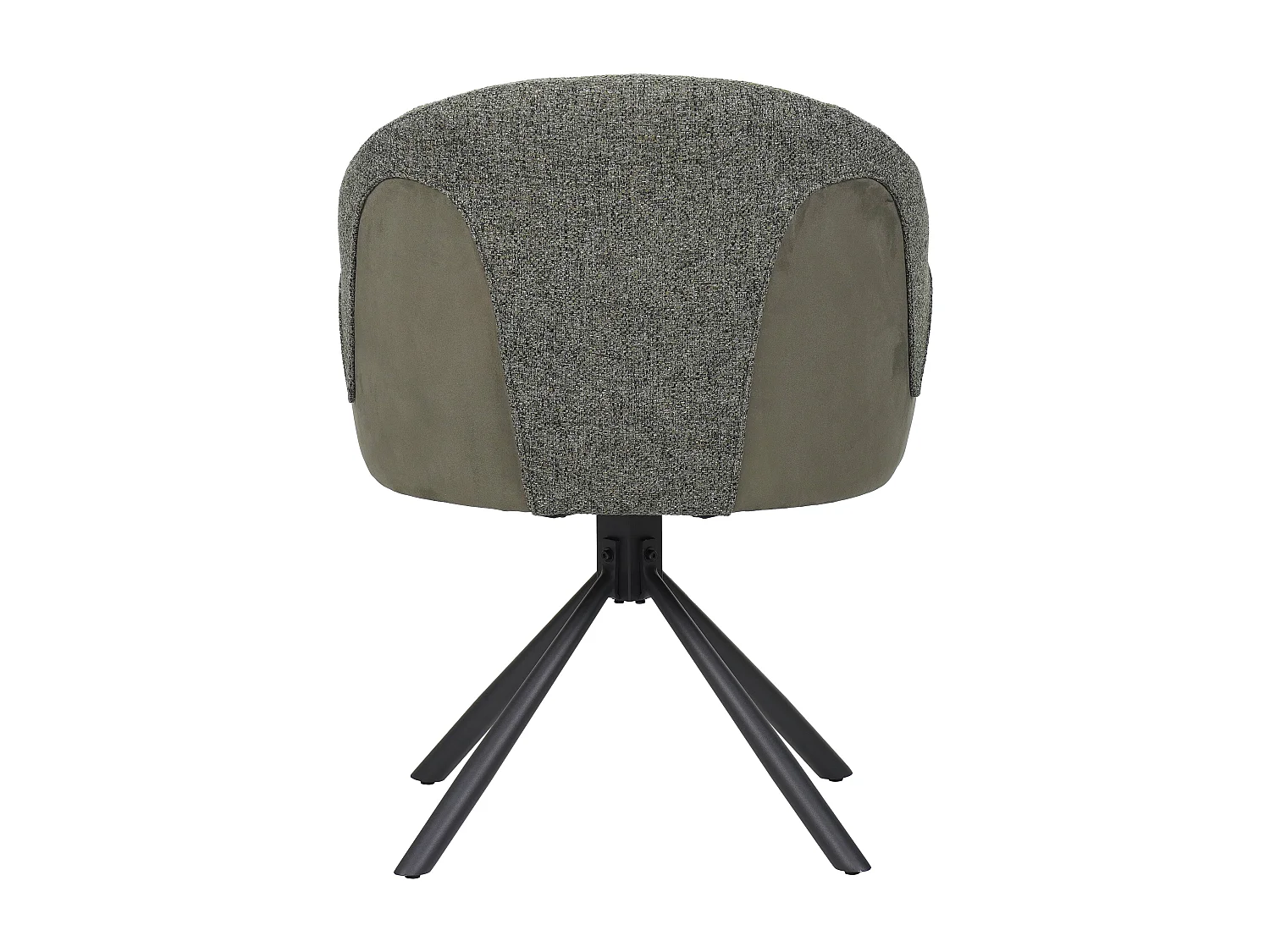 Lot de 2 chaises de salle à manger - tissu et métal - vert - LAZAR