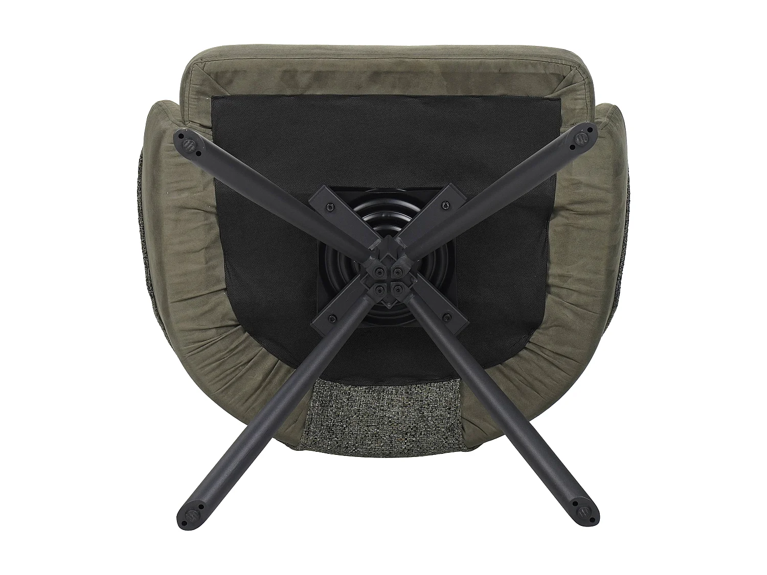 Lot de 2 chaises de salle à manger - tissu et métal - vert - LAZAR