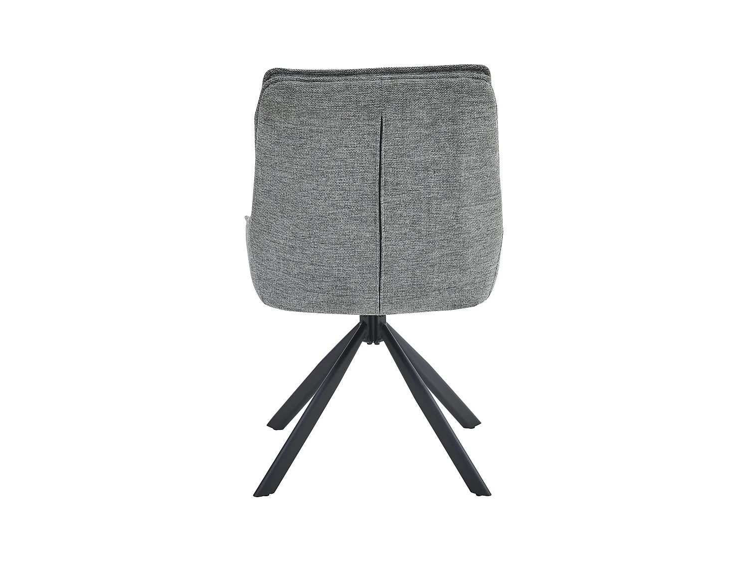 Lot de 2 chaises de salle à manger - tissu et métal - gris - BERTOLD