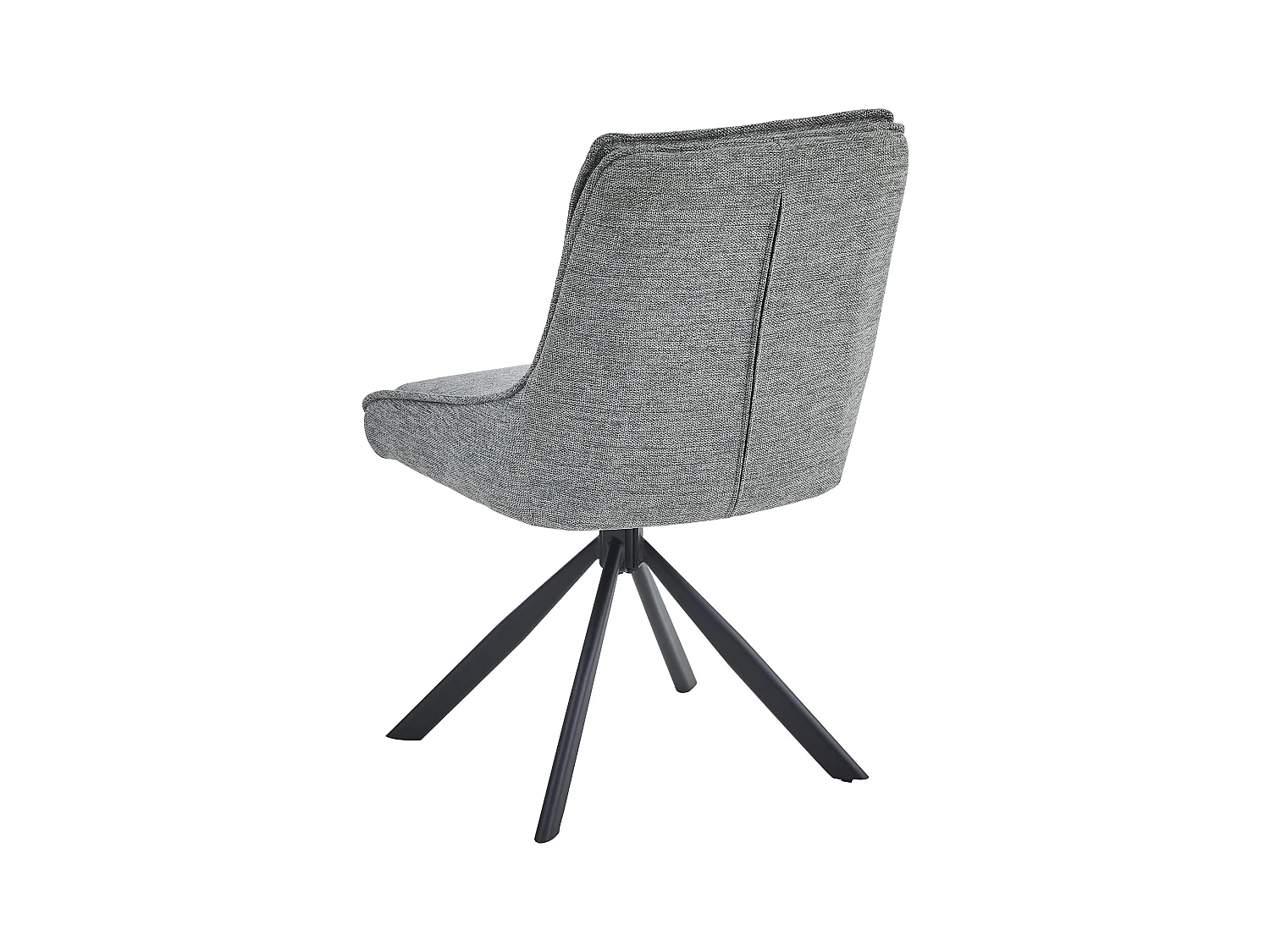 Lot de 2 chaises de salle à manger - tissu et métal - gris - BERTOLD