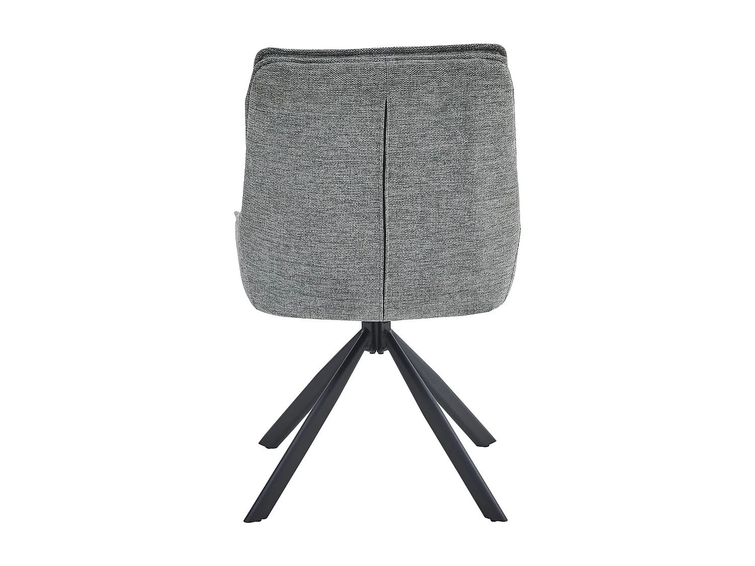 Lot de 2 chaises de salle à manger - tissu et métal - gris - BERTOLD