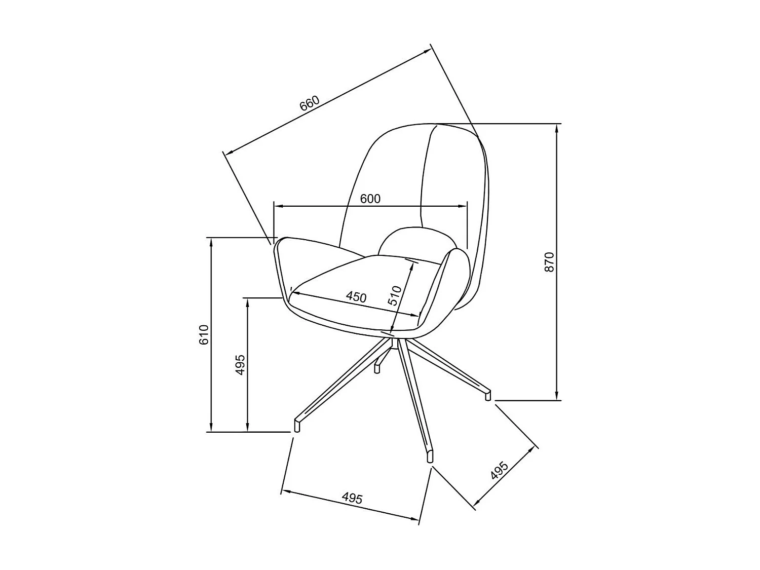 Lot de 2 chaises de salle à manger - tissu et métal - gris - RENITA