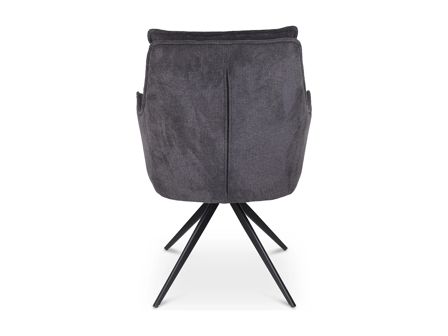 Eetkamerstoel set van 2 - stof & metaal - donkergrijs - AMPLUS