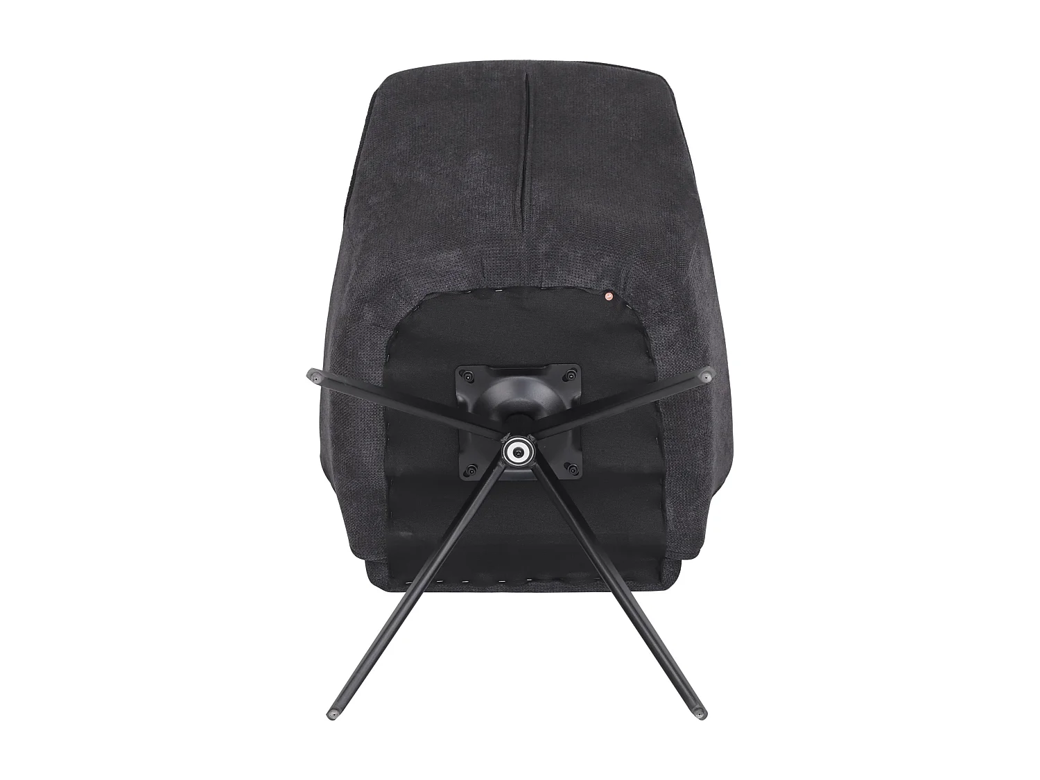 Eetkamerstoel set van 2 - stof & metaal - donkergrijs - AMPLUS