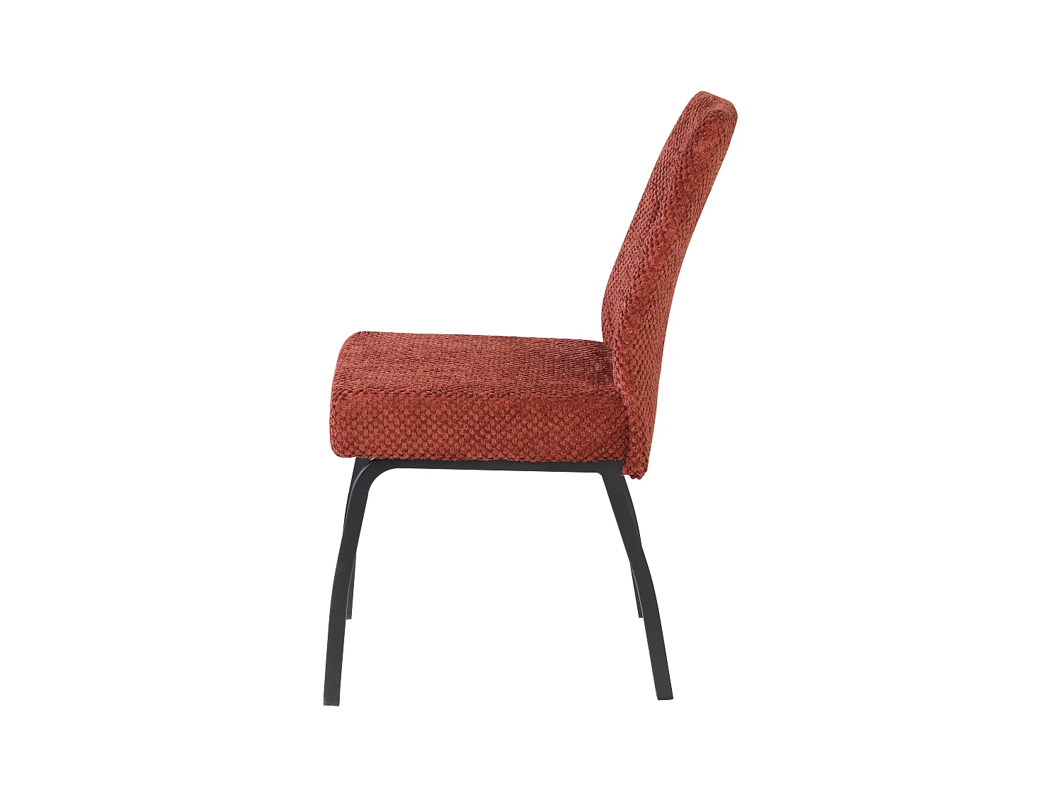 Eetkamerstoel set van 2 - stof en metaal - bruin - ANABEL