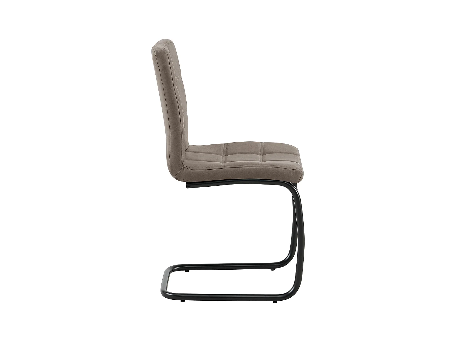 Esszimmerstuhl 2er-Set - Stoff und Metall - taupe - PARIANA