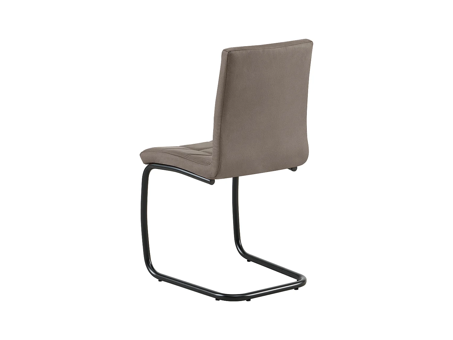 Esszimmerstuhl 2er-Set - Stoff und Metall - taupe - PARIANA