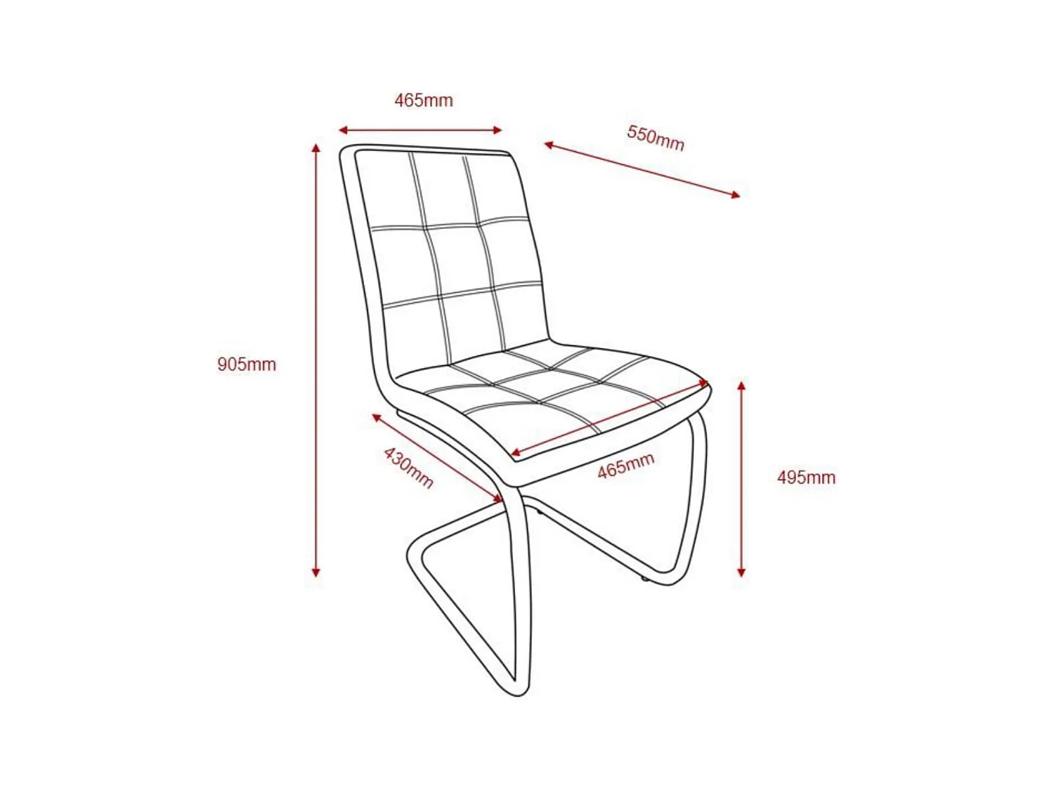 Esszimmerstuhl 2er-Set - Stoff und Metall - taupe - PARIANA