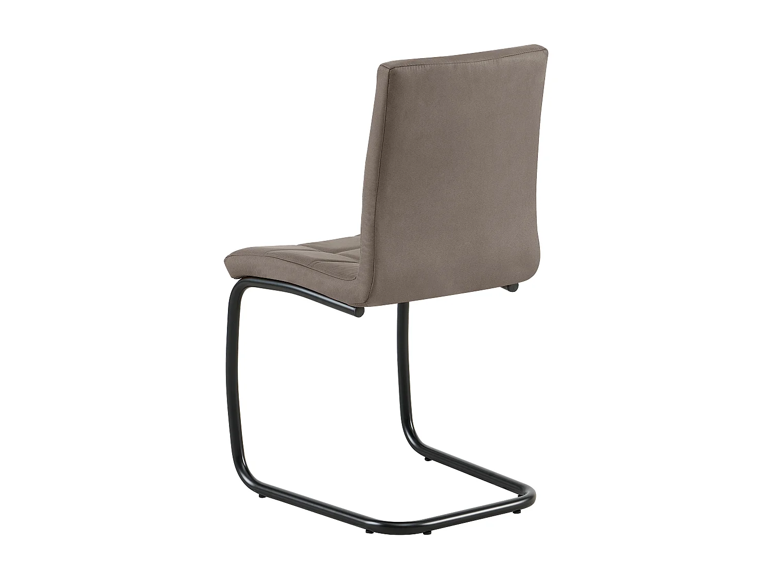 Lot de 2 chaises de salle à manger - tissu et métal - taupe - PARIANA