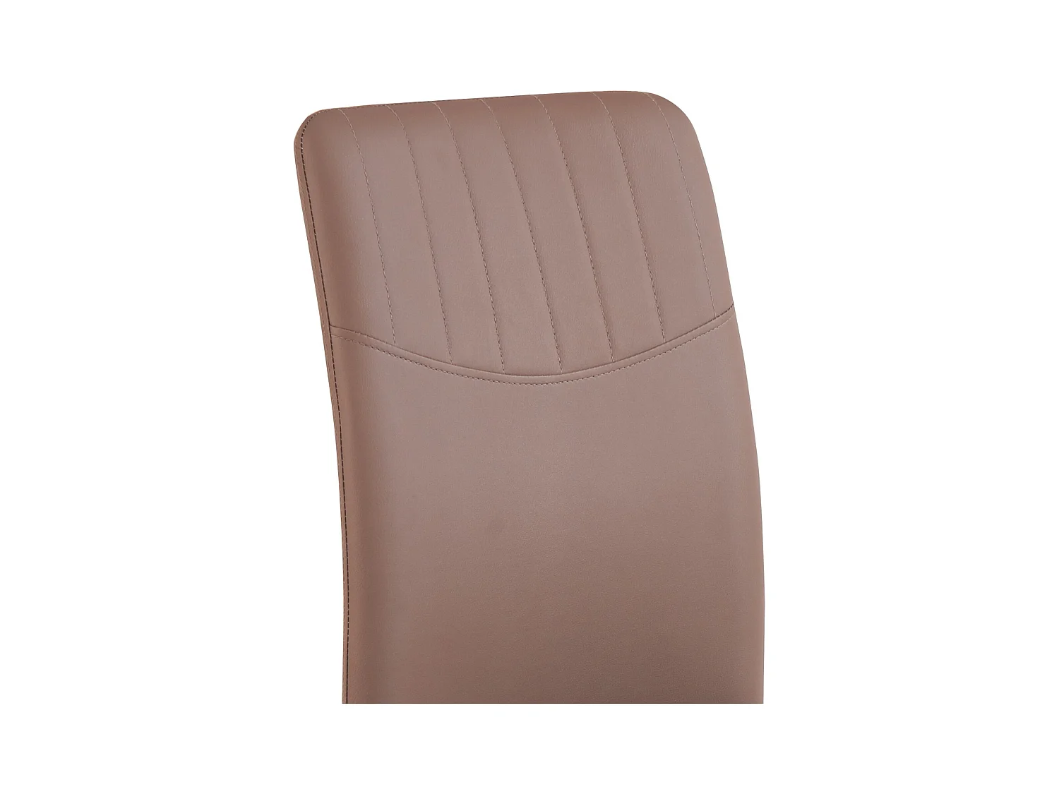 Eetkamerstoel set van 2 - kunstleer en metaal - bruin - DORIAN