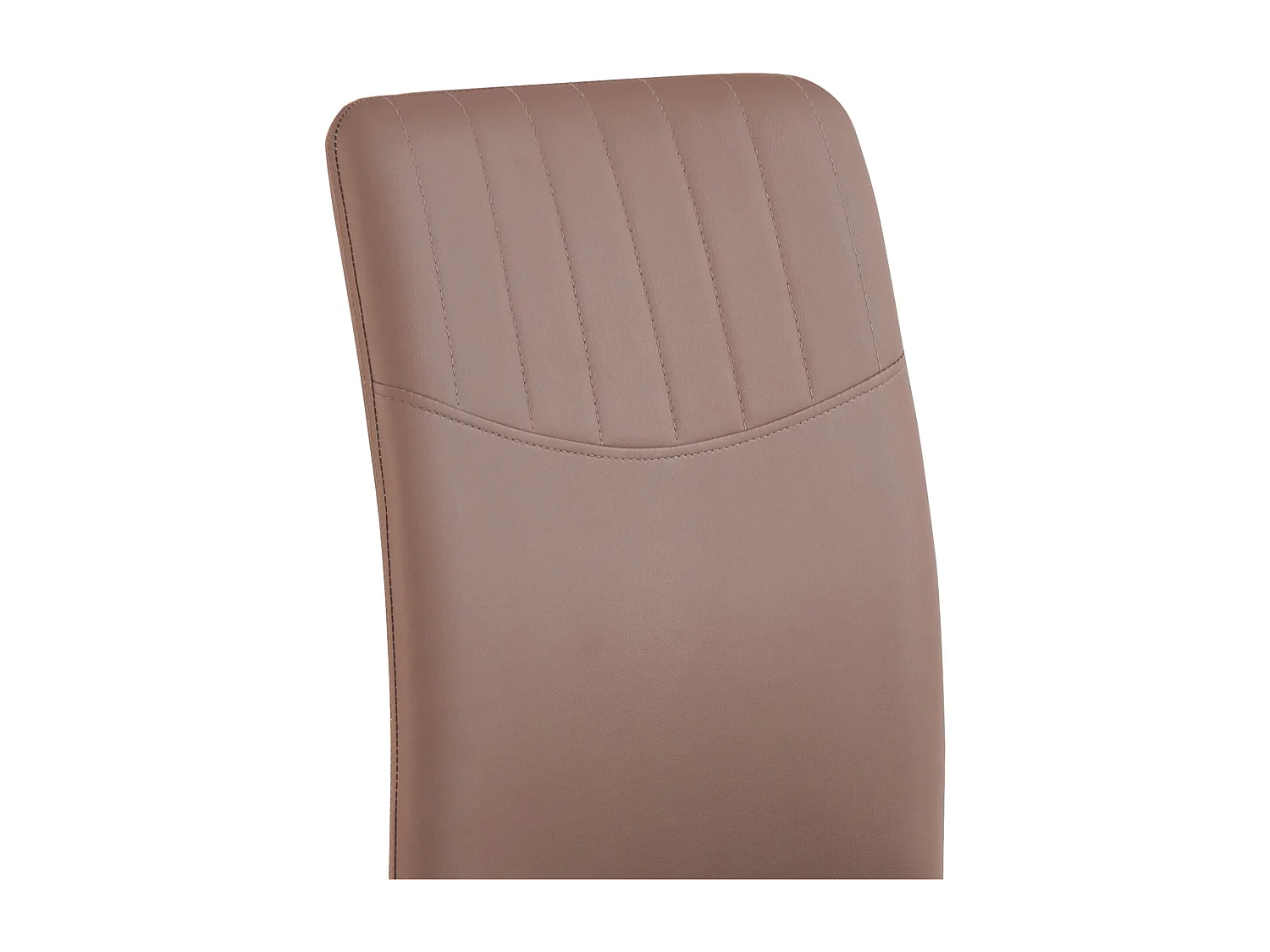 Lot de 2 chaises de salle à manger - simili cuir et métal - marron - DORIAN