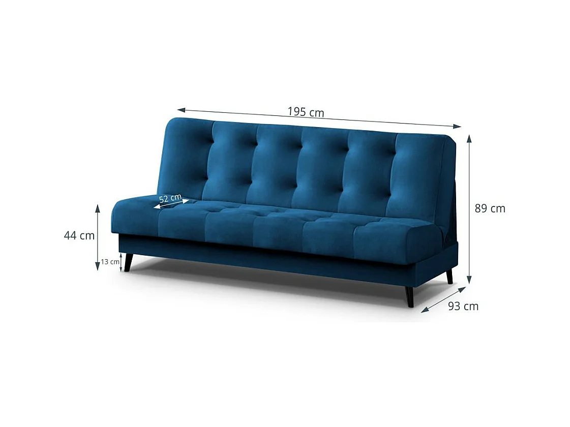 3-SITZER Schlafsofa Nancy dunkelblau