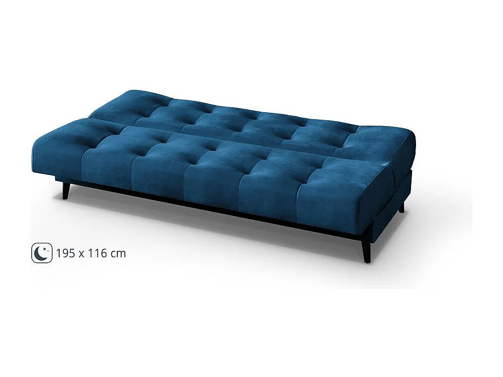 3-zits slaapbank Nancy donkerblauw