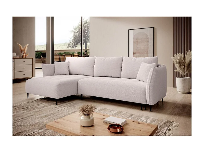 ECKSCHLAFSOFA Bari links rosa