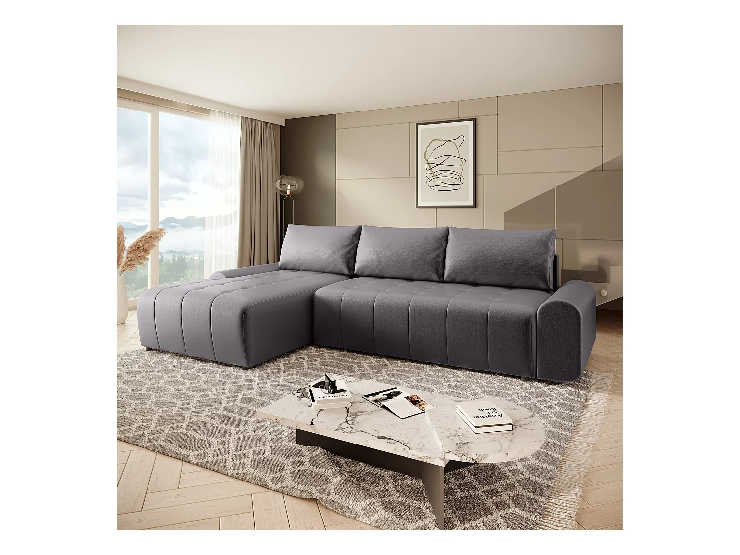 ECKSCHLAFSOFA Costa L grau links