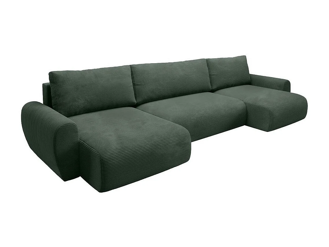 WOHNLANDSCHAFT mit Schlaffunktion Poss U grün