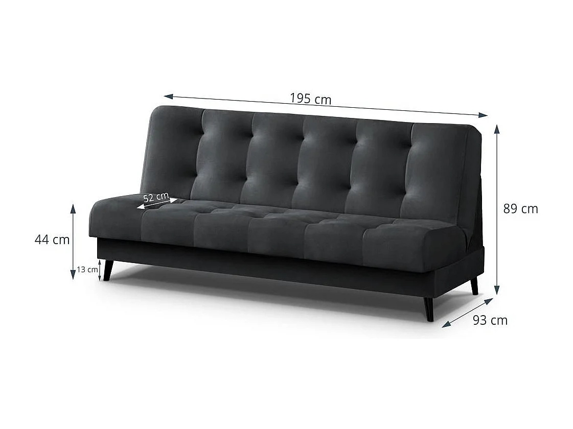 3-SITZER Schlafsofa Nancy dunkelgrau