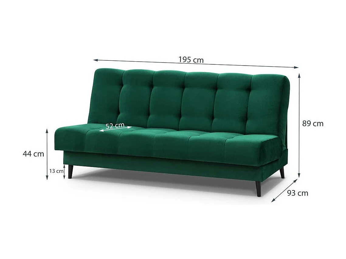 3-SITZER Schlafsofa Nancy grün