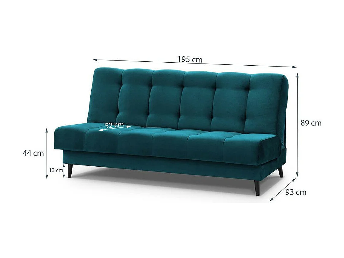 3-SITZER Schlafsofa Nancy hellblau