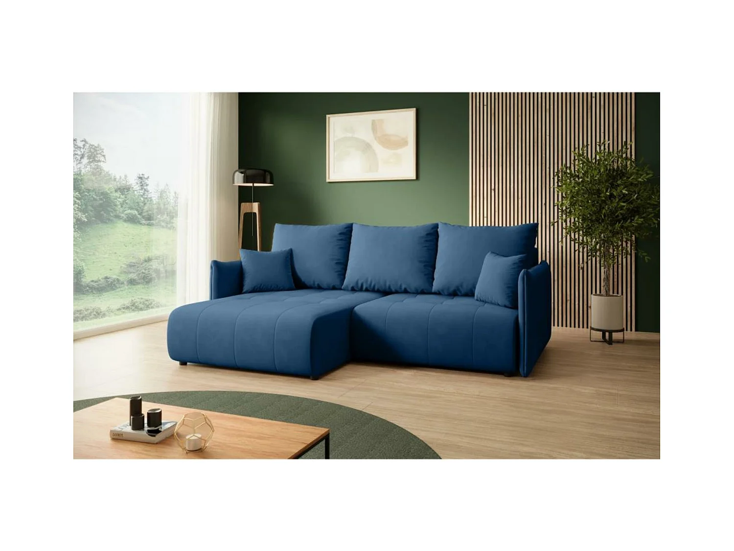 ECKSCHLAFSOFA Henry Mini blau links