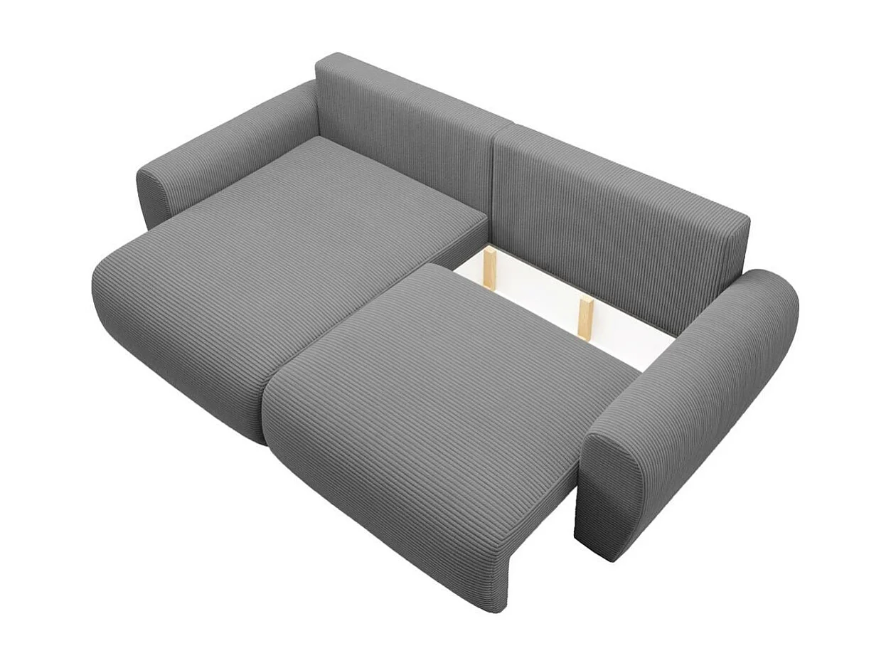 Hoekslaapbank Poss L grijs links