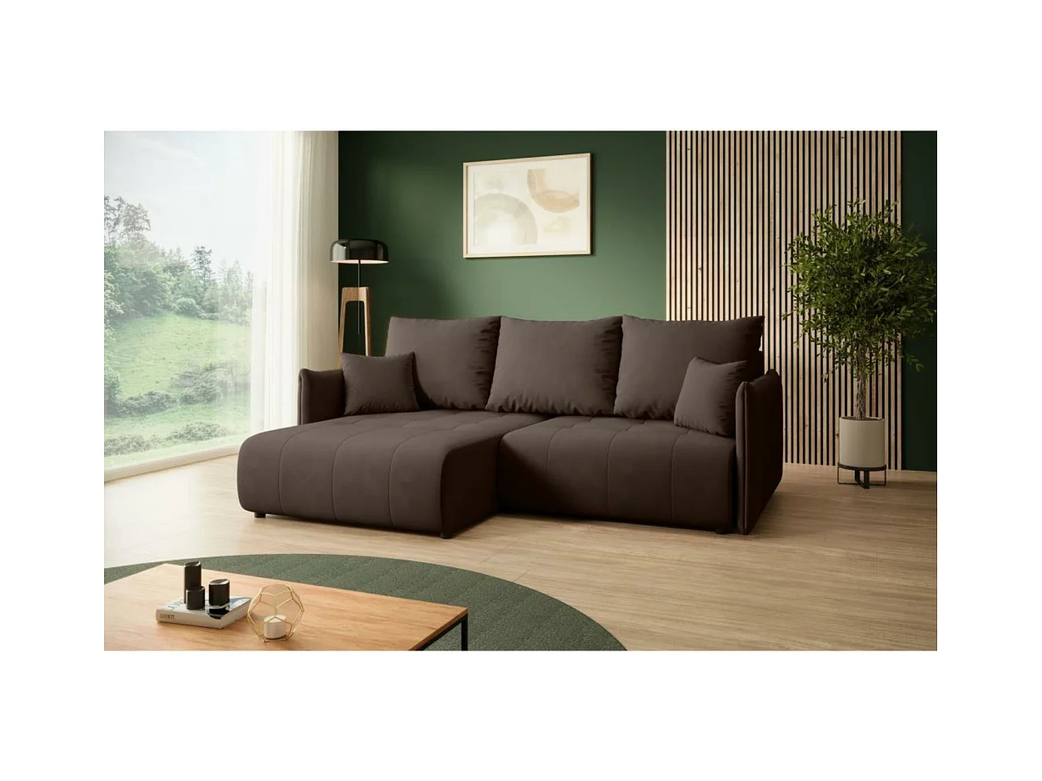 ECKSCHLAFSOFA Henry Mini braun links