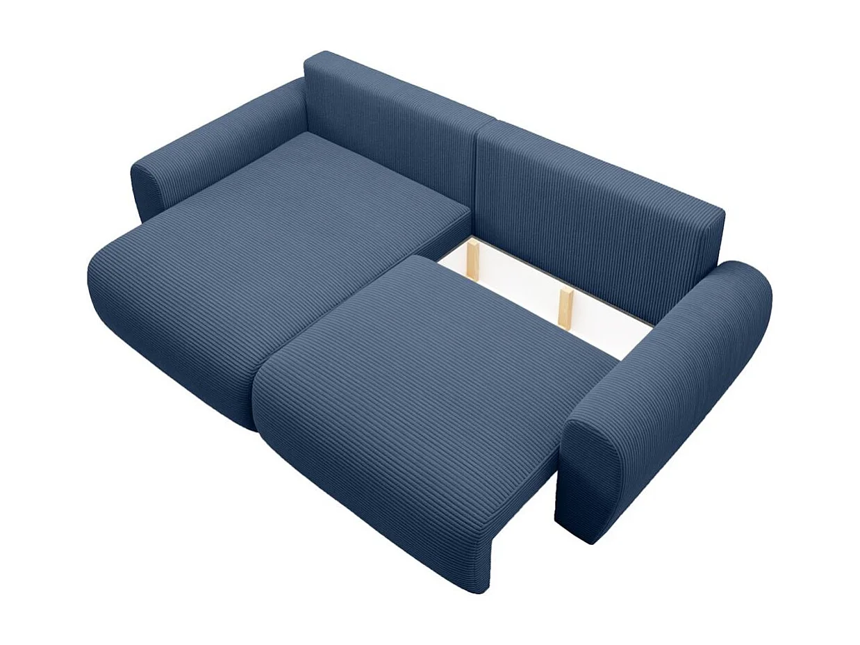 Hoekslaapbank Poss L donkerblauw links